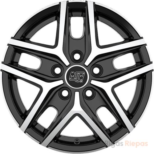 MSW 40 Van 6.5x16 5x160 ET55, melns · pulēts (Gloss Black Full Polished)