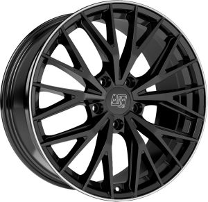 MSW 44 7.5x20 5x130 ET32, melns · pulēts (Gloss Black+Diamond Lip)