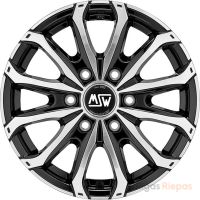 MSW 48 Van 6.5x16 6x125 ET68, melns · pulēts (Gloss Black Full Polished)