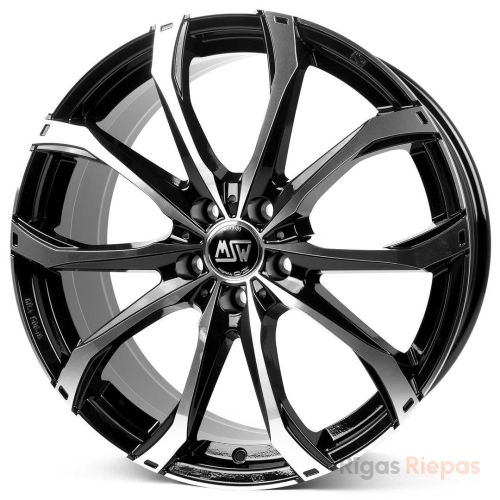 MSW 48 6.5x16 5x110 ET40, melns · pulēts (Gloss Black Full Polished)