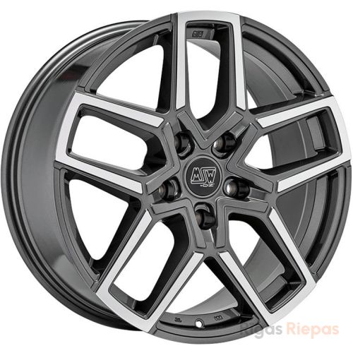 MSW 52 8.5x20 5x114.3 ET45, antracīta · pulēts (Gloss Gun Metal Full Polished)