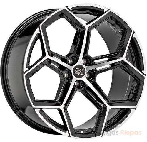 MSW 53 8x19 5x114.3 ET45, melns · pulēts (Gloss Black Full Polished)