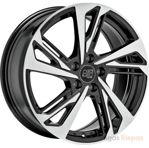 MSW 60 6.5x16 5x100 ET35, melns · pulēts (Gloss Black Full Polished)