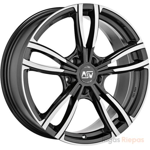 MSW 73 7.5x17 5x120 ET43, antracīta · pulēts (Gloss Dark Grey Full Polished)
