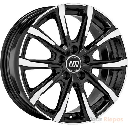 MSW 79 6.5x16 5x114.3 ET45, melns · pulēts (Gloss Black Full Polished)