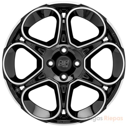 MSW 83 7.5x18 5x114.3 ET40, melns · pulēts (Gloss Black Full Polished)