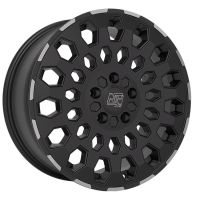 MSW 99 Van 8x17 5x127 ET37, melns · pulēts (Matt Black Lip Polished)