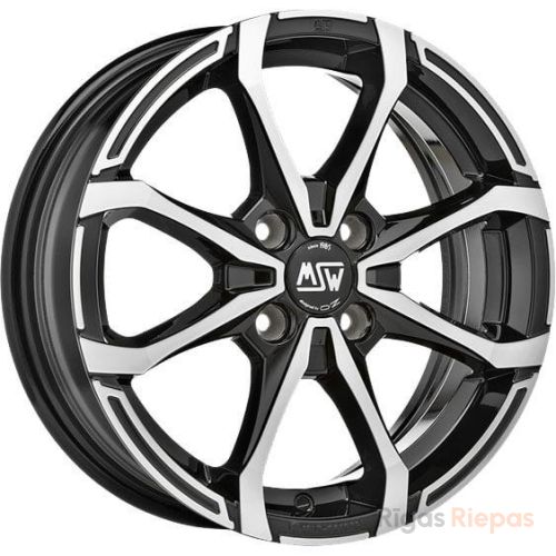 MSW X4 5.5x14 4x108 ET24, melns · pulēts (Gloss Black Full Polished)