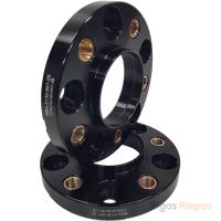 NBA disku starplika 20 mm 5x130, ar vītņotiem caurumiem, melna