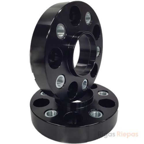 NBA disku starplika 30 mm 5x120, ar vītņotiem caurumiem, melna