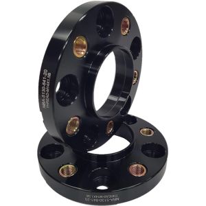 NBA disku starplika 20 mm 5x130, ar vītņotiem caurumiem, melna