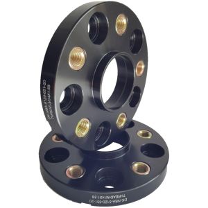 NBA disku starplika 20 mm 5x120, ar vītņotiem caurumiem, melna