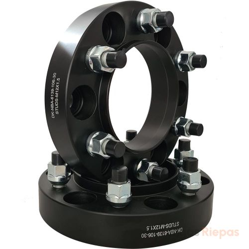 NBA wheel spacer 30 mm 6x139.7, with studs, black