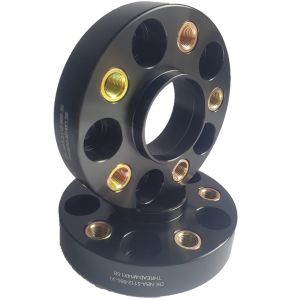 NBA wheel spacer 30 mm 5x112, with threaded holes, black