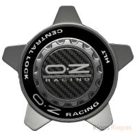 OZ Racing 81210325 centra vāciņš, melns, M668 Grigio Corsa