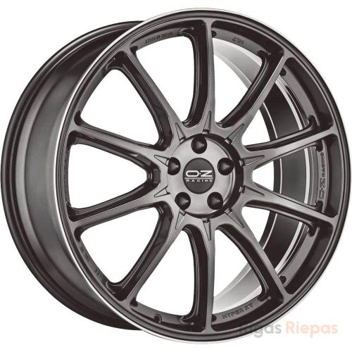 OZ Racing Hyper XT HLT 9x22 5x108 ET42, antracīta · pulēts (Star Graphite Diamond Lip)
