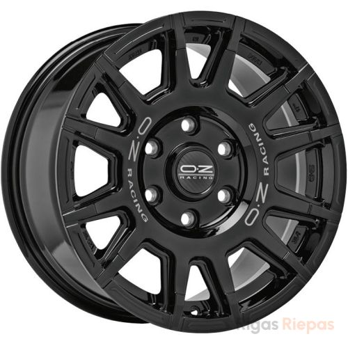 OZ Racing Rally Legend 8x17 6x139.7 ET25, melns · spīdīgs (Gloss Black + Dark Lettering)