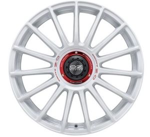 OZ Racing Superturismo Evoluzione WRC 8.5x19 5x108 ET45, white (Race White Red Lettering)