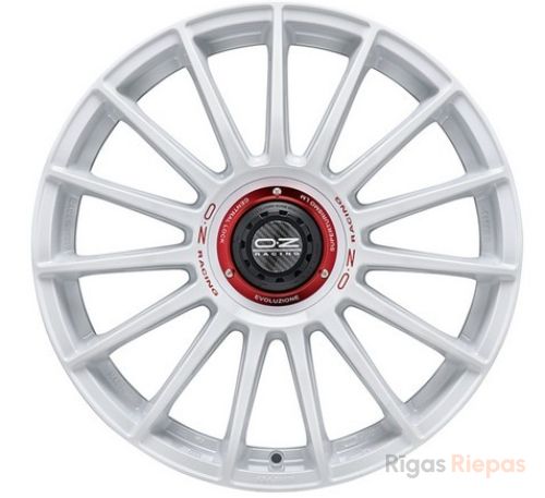 OZ Racing Superturismo Evoluzione WRC 8x18 5x112 ET48, white (Race White Red Lettering)