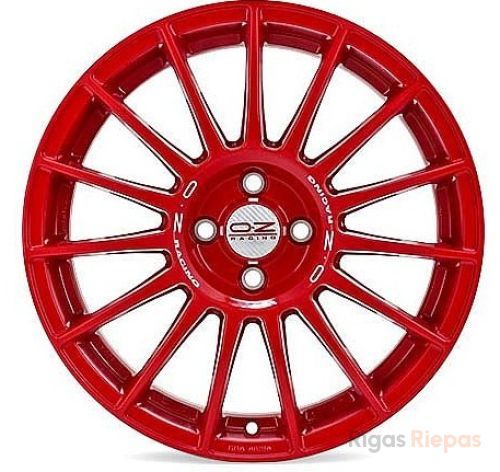 OZ Racing SUPERTURISMO LM RED WHITE LETTERING 7x17 4x100 ET42, красный (RED WHITE LETTERING)