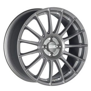 OZ Racing Superturismo LM 7x17 4x100 ET37, серебристый · матовый (Matt Race Silver Black Lettering)