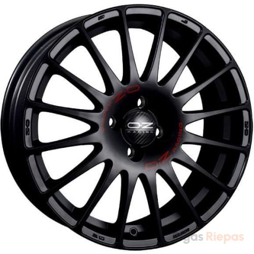 OZ Racing Superturismo WRC 7x18 4x100 ET50, black · matte (Matt Black Red Lettering)