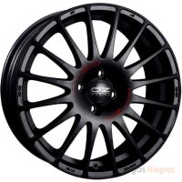 OZ Racing Superturismo WRC 7x18 4x100 ET50, black · matte (Matt Black Red Lettering)