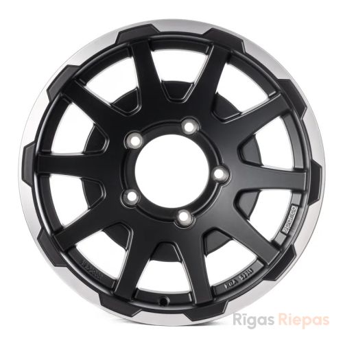 Sparco Dakar Matt Black Lip Polish 5.5x16 5x139.7 ET5