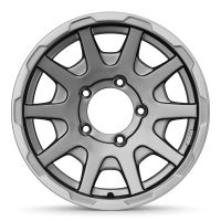 Sparco Dakar Matt Dark Greey Lip Polished 5.5x16 5x139.7 ET5, антрацитовый · полированный (Matt Dark Greey Lip Polished)