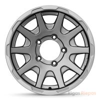 Sparco Dakar Matt Dark Greey Lip Polished 5.5x16 5x139.7 ET5, antracīta · pulēts (Matt Dark Greey Lip Polished)