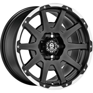 Sparco Dakar 7.5x17 5x112 ET35, black · polished (Matt Black Lip Polished+Rivets)