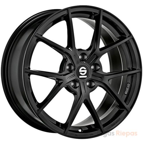 Sparco Podio 8x18 5x112 ET35, melns · spīdīgs