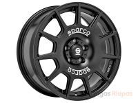 Sparco Terra 7.5x17 5x100 ET48, чёрный · матовый (Matt Black White Lettering)