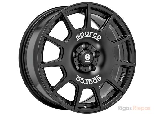Sparco Terra 7.5x17 5x100 ET48, чёрный · матовый (Matt Black White Lettering)