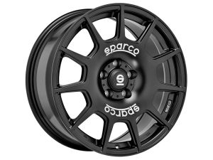 Sparco Terra 8x18 5x100 ET45, чёрный · матовый (Matt Black White Lettering)
