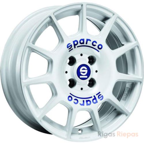 Sparco Terra 7x16 5x114.3 ET45, белый (White Blue Lettering)