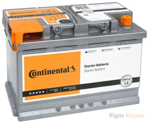CONTINENTAL STARTER L3 80Ah 750A