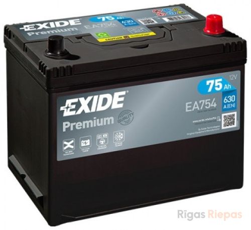 EXIDE EA754 75Ah 630A