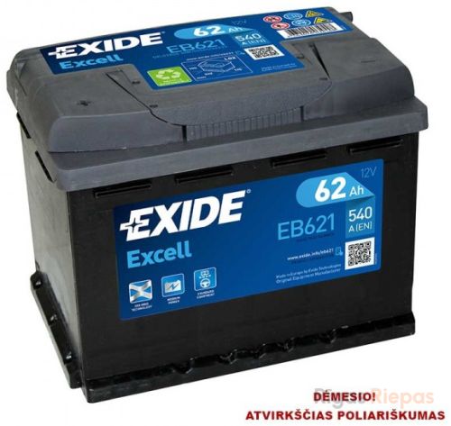 EXIDE EB621 62Ah 540A