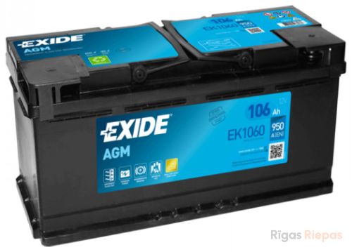 EXIDE EK1060 106Ah 950A