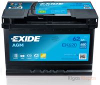 EXIDE EK620 62Ah 680A
