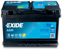 EXIDE EK720 72Ah 760A