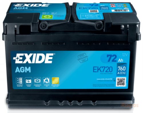 EXIDE EK720 72Ah 760A