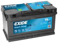 EXIDE EL752 75Ah 730A