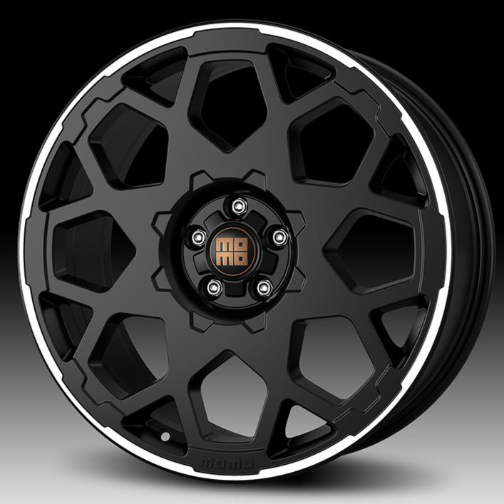Momo HEAVY DUTY Matt Black Polished